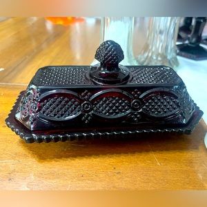 Avon Cape Cod glass butter dish